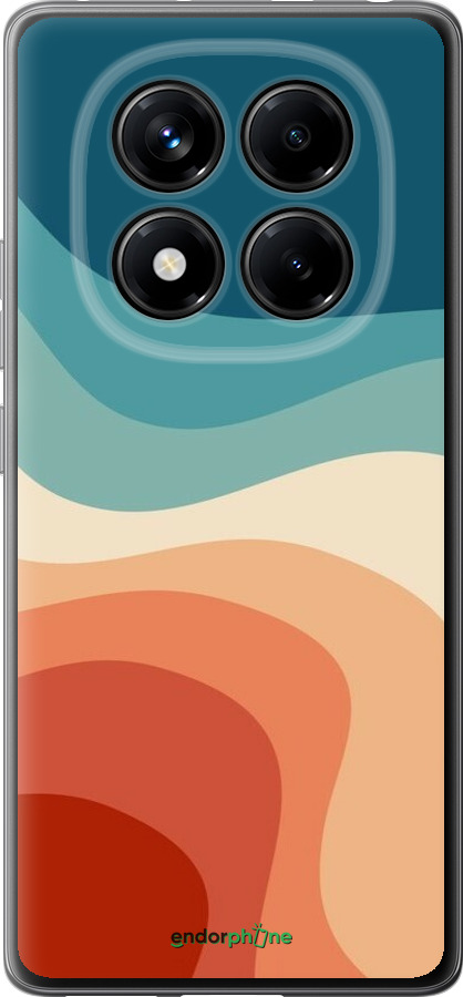Силиконовый чехол В стиле ретро с волнами для Xiaomi Redmi Note 14 Pro 4G - 6531u-3808 изображение 