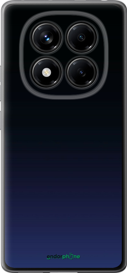 Силиконовый чехол Градиент в тёмно - синем стиле для Xiaomi Redmi Note 14 Pro 4G - 6542u-3808 изображение 