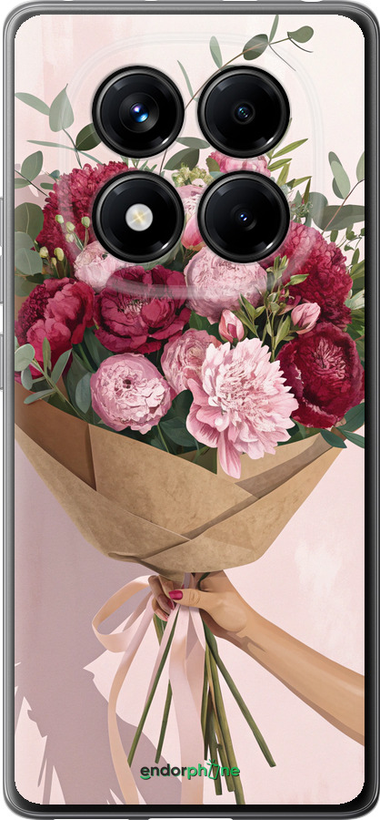 Силіконовий чехол Півонії 1 для Xiaomi Redmi Note 14 Pro 4G - 6705u-3808 изображение 