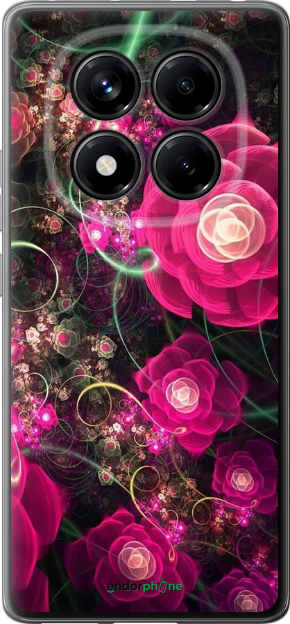 Силиконовый чехол Абстрактные цветы 3 для Xiaomi Redmi Note 14 Pro 4G - 850u-3808 изображение 