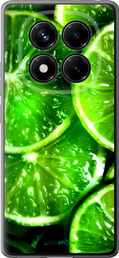 Силиконовый чехол Зелёные дольки лимона для Xiaomi Redmi Note 14 Pro 4G - 852u-3808 изображение 