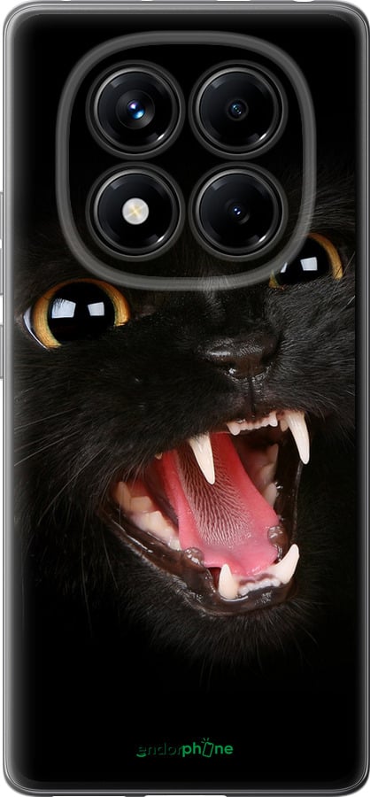 Силиконовый чехол Чёрная кошка для Xiaomi Redmi Note 14 Pro 4G - 932u-3808 изображение 