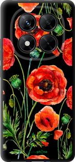 TPU чехол Нарисованные маки для Xiaomi Redmi Note 14 Pro 5G - 4278b-3928 изображение 