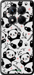 TPU чехол Панды для Xiaomi Redmi Note 14 Pro 5G - 4318b-3928 изображение 