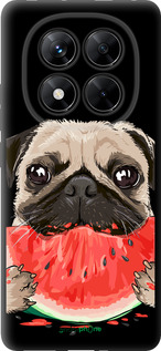 TPU чехол Мопс и арбуз для Xiaomi Redmi Note 14 Pro 5G - 4665b-3928 изображение 