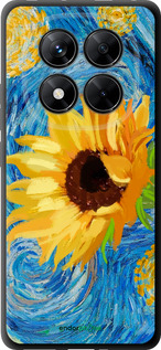 TPU чехол Цветы желто-голубые для Xiaomi Redmi Note 14 Pro 5G - 5308b-3928 изображение 