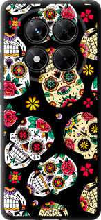 TPU чехол Черепа для Xiaomi Redmi Note 14 Pro 5G - 5471b-3928 изображение 