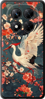 TPU чехол Сакура и аист для Xiaomi Redmi Note 14 Pro 5G - 6108b-3928 изображение 