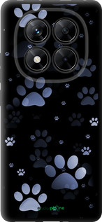TPU чехол З синіми відбитками лап для Xiaomi Redmi Note 14 Pro 5G - 6441b-3928 изображение 