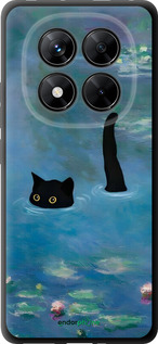 TPU чехол С изображением кота и водяной лилии Monet для Xiaomi Redmi Note 14 Pro 5G - 6519b-3928 изображение 
