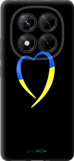 TPU чехол Жёлто-голубое сердце для Xiaomi Redmi Note 14 Pro 5G - 885b-3928 изображение 