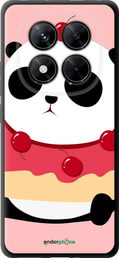 TPU чехол Панда с пончиком для Xiaomi Redmi Note 14 Pro 5G - 3991b-3928 изображение 