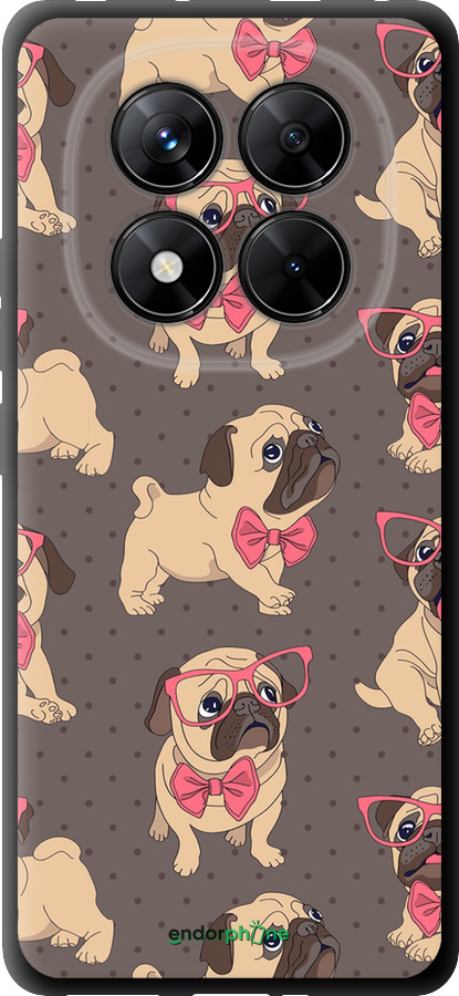 TPU чехол мопсики 2 для Xiaomi Redmi Note 14 Pro 5G - 4362b-3928 изображение 