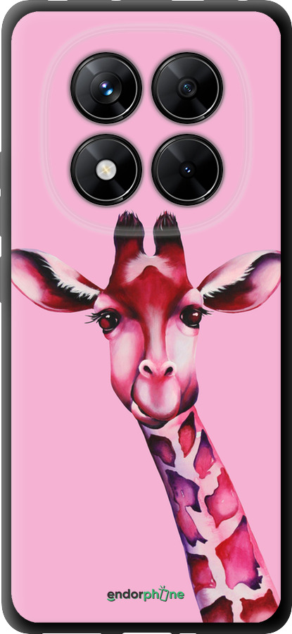 TPU чехол Розовая жирафа для Xiaomi Poco X7 - 4441b-4011 изображение 
