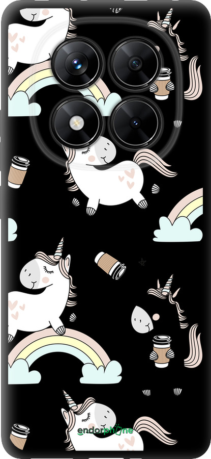 TPU чехол Единорог и кофе для Xiaomi Poco X7 - 4661b-4011 изображение 