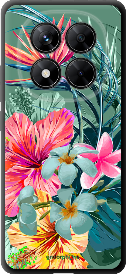 TPU чехол Тропические цветы v1 для Xiaomi Redmi Note 14 Pro 5G - 4667b-3928 изображение 