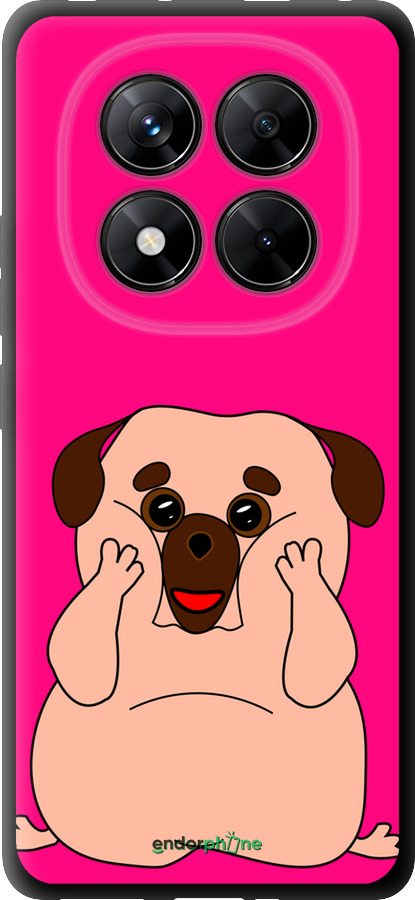 TPU чехол Весёлый мопс для Xiaomi Redmi Note 14 Pro 5G - 4908b-3928 изображение 