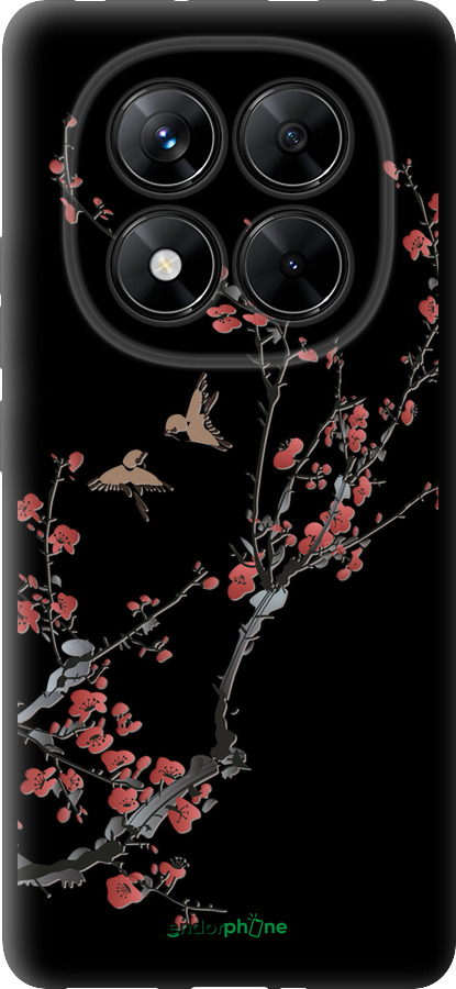 TPU чехол Сакура v2 для Xiaomi Redmi Note 14 Pro 5G - 5538b-3928 изображение 
