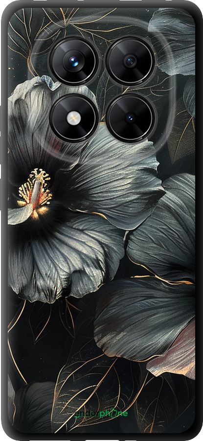 TPU чехол Черные цветы для Xiaomi Redmi Note 14 Pro 5G - 6031b-3928 изображение 