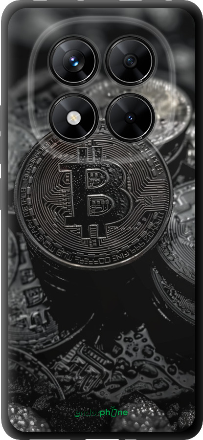 TPU чехол Black Bitcoin для Xiaomi Poco X7 - 6090b-4011 изображение 