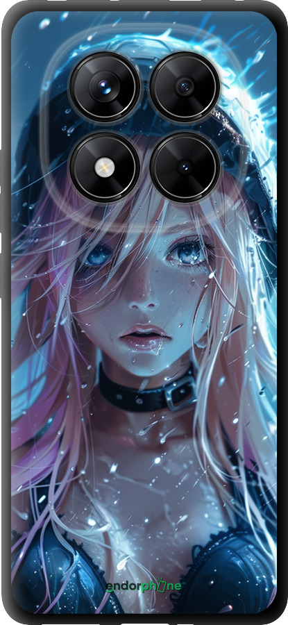 TPU чехол Аниме-дива под дождем для Xiaomi Redmi Note 14 Pro 5G - 6120b-3928 изображение 