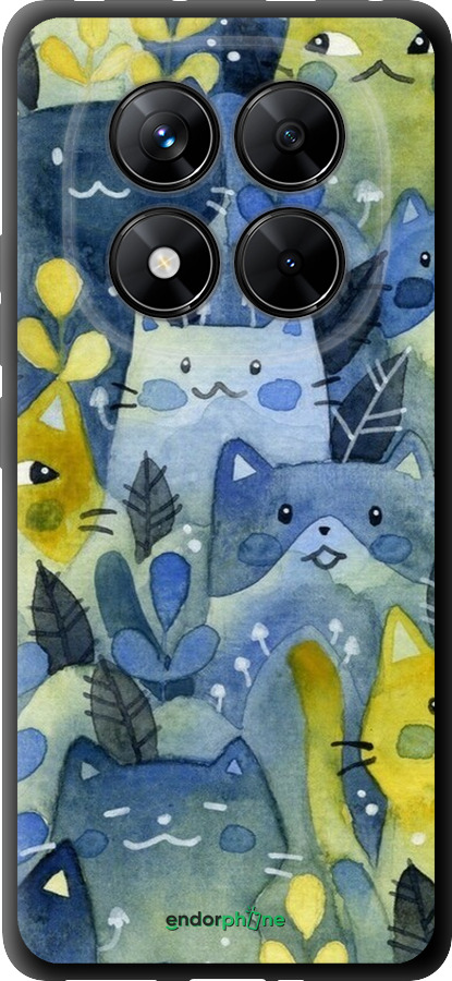 TPU чехол С изображением кошачьего леса для Xiaomi Redmi Note 14 Pro 5G - 6447b-3928 изображение 