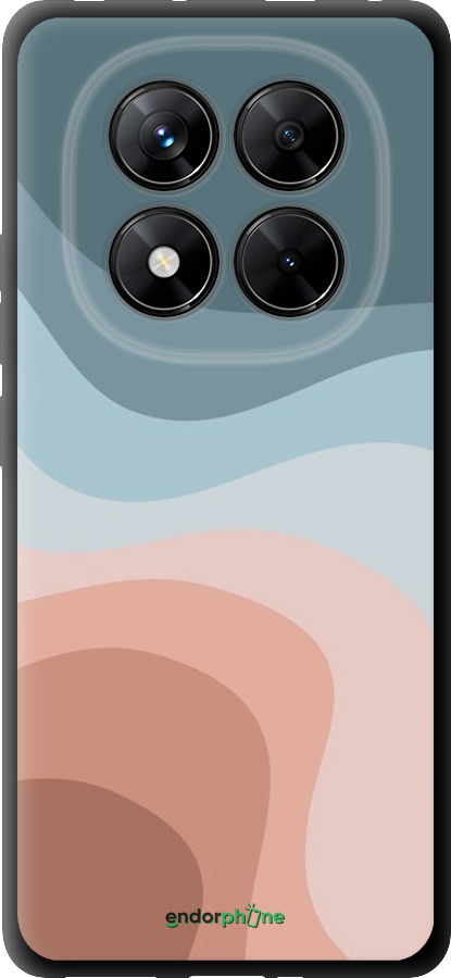 TPU чехол С синими и розовыми волнами в стиле ретро для Xiaomi Redmi Note 14 Pro 5G - 6532b-3928 изображение 