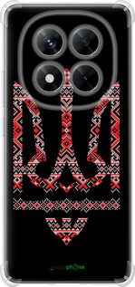 Силикон с усиленными углами чехол Герб - вышиванка на черном фоне для Xiaomi Redmi Note 14 Pro 5G - 1196sp-3928 изображение 