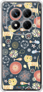 Силикон с усиленными углами чехол Котята v4 для Xiaomi Redmi Note 14 Pro 5G - 1224sp-3928 изображение 
