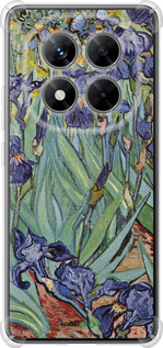 Силикон с усиленными углами чехол Винсент Ван Гог. Ирисы для Xiaomi Redmi Note 14 Pro 5G - 161sp-3928 изображение 