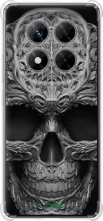 Силикон с усиленными углами чехол skull-ornament для Xiaomi Redmi Note 14 Pro 5G - 4101sp-3928 изображение 