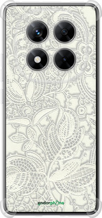 Силикон с усиленными углами чехол Белое кружево для Xiaomi Redmi Note 14 Pro 5G - 4383sp-3928 изображение 