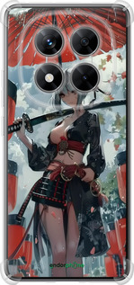 Силикон с усиленными углами чехол Гейша-воин для Xiaomi Redmi Note 14 Pro 5G - 6124sp-3928 изображение 