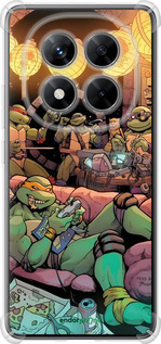 Силикон с усиленными углами чехол Черепашки нинзя для Xiaomi Redmi Note 14 Pro 5G - 6346sp-3928 изображение 