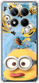 Силикон с усиленными углами чехол Миньоны для Xiaomi Redmi Note 14 Pro 5G - 6386sp-3928 изображение 