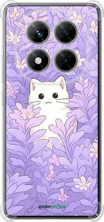 Силикон с усиленными углами чехол Котик в цветах для Xiaomi Redmi Note 14 Pro 5G - 6390sp-3928 изображение 