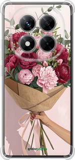 Силикон с усиленными углами чехол Пионы 1 для Xiaomi Redmi Note 14 Pro 5G - 6705sp-3928 изображение 