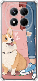 Силикон с усиленными углами чехол Корги 3 для Xiaomi Redmi Note 14 Pro 5G - 6707sp-3928 изображение 