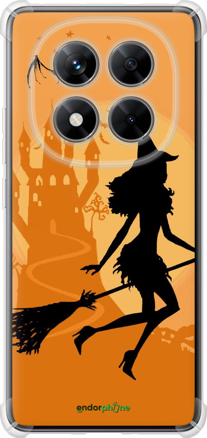 Силикон с усиленными углами чехол Ведьма на метле для Xiaomi Redmi Note 14 Pro 5G - 1184sp-3928 изображение 