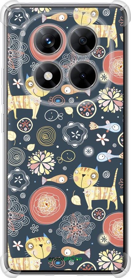 Силикон с усиленными углами чехол Котята v4 для Xiaomi Redmi Note 14 Pro 5G - 1224sp-3928 изображение 