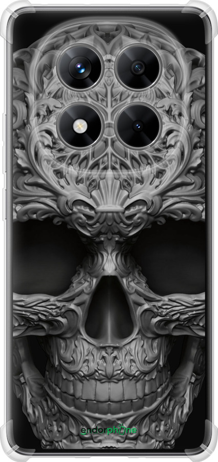Силикон с усиленными углами чехол skull-ornament для Xiaomi Redmi Note 14 Pro 5G - 4101sp-3928 изображение 