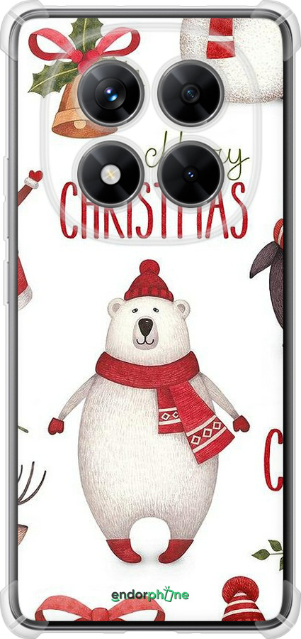 Силикон с усиленными углами чехол Merry Christmas для Xiaomi Redmi Note 14 Pro 5G - 4106sp-3928 изображение 