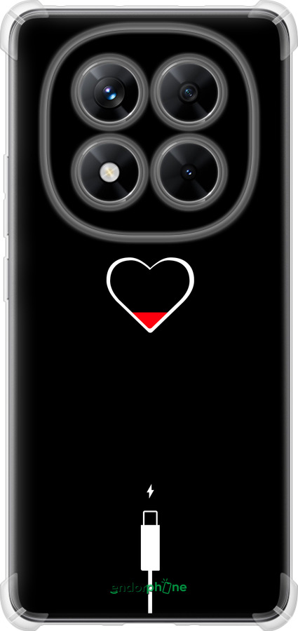 Силикон с усиленными углами чехол Подзарядка сердца для Xiaomi Redmi Note 14 Pro 5G - 4274sp-3928 изображение 