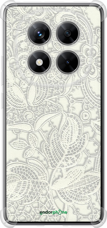 Силикон с усиленными углами чехол Белое кружево для Xiaomi Redmi Note 14 Pro 5G - 4383sp-3928 изображение 