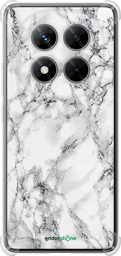 Силикон с усиленными углами чехол Мрамор белый для Xiaomi Redmi Note 14 Pro 5G - 4480sp-3928 изображение 