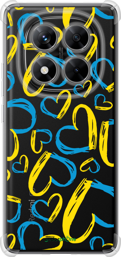 Силикон с усиленными углами чехол Сердца UA для Xiaomi Redmi Note 14 Pro 5G - 5292sp-3928 изображение 