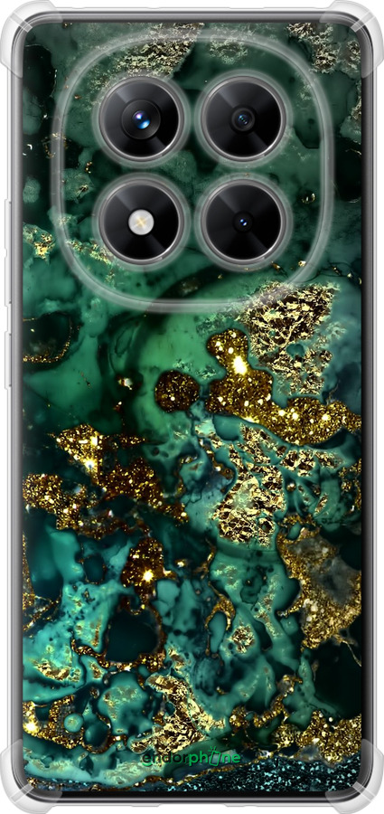 Силикон с усиленными углами чехол Мрамор золото богатство для Xiaomi Redmi Note 14 Pro 5G - 5419sp-3928 изображение 