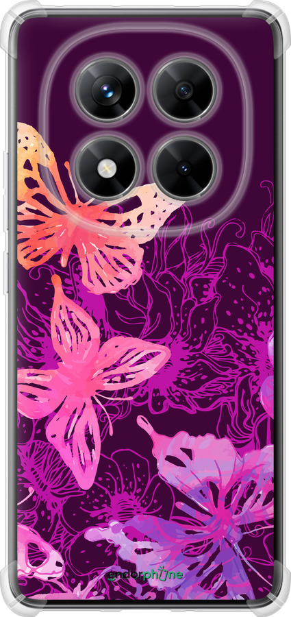 Силикон с усиленными углами чехол Бабочки v2 для Xiaomi Redmi Note 14 Pro 5G - 5475sp-3928 изображение 
