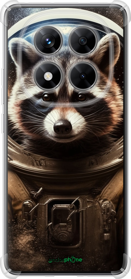 Силикон с усиленными углами чехол Raccoon austronaut для Xiaomi Redmi Note 14 Pro 5G - 5581sp-3928 изображение 