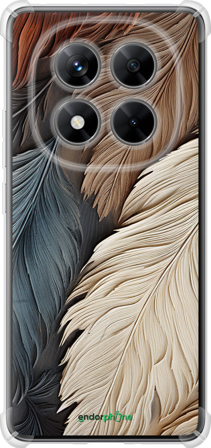 Силикон с усиленными углами чехол Листья в стиле бохо для Xiaomi Redmi Note 14 Pro 5G - 5643sp-3928 изображение 